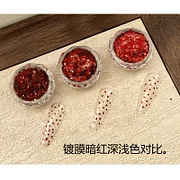 Cncures Dark Red Mini Star Love Glitter Nail Accessories Shiny Handmade DIY Wearable Nail Decoration Accessories