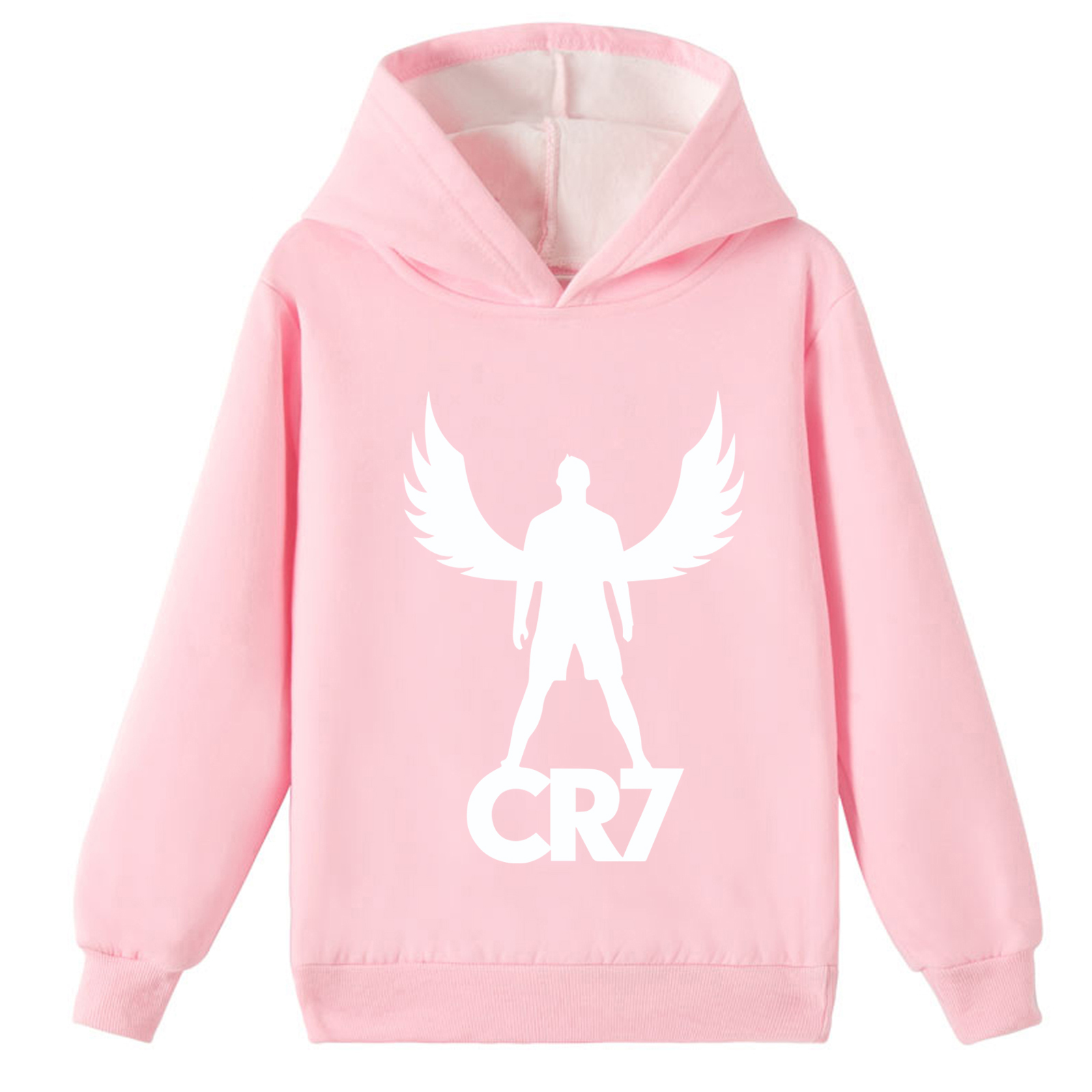 Mayoulove Unisex Cristiano Ronaldo Fleece Hoodie for Kids - Trendy Sports Apparel for Boys  Girls-Mayoulove