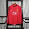 2007/2008 Retro Long Sleeve Manchester United Home Football Shirt 1:1 Thai Quality