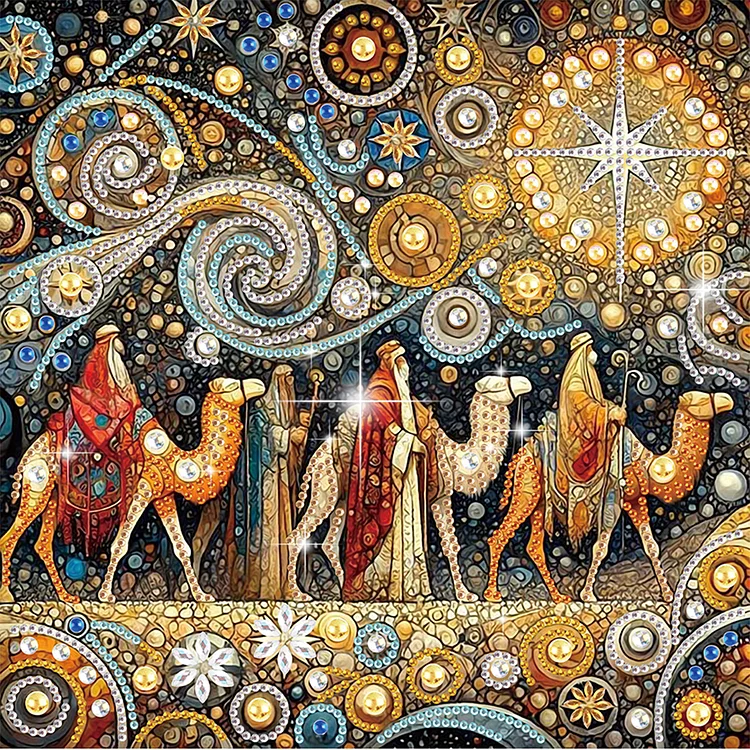 Pilgrimage Road 30*30cm (Canvas) Special Shaped Drill Diamond Painting gbfke