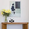 Retro bicycle flip clock, motorcycle shape flip clock
