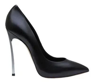 VCSHOES White Black Gold Pink Nude Patent Leather Iron Thin Heels Pumps Woman Shallow Simple Wedding Shoes