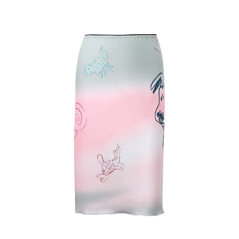 Uveng Ins2024 Summer Women's New Fashion Street Hot Girls Real Shot Gradually Half-Dressed Dress Girl