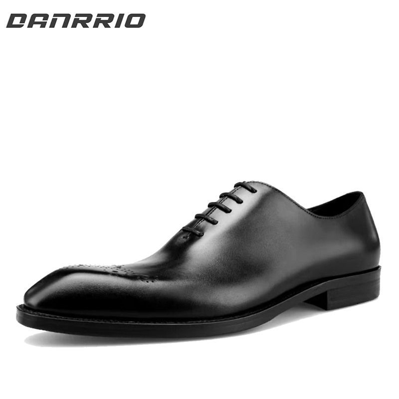 Handmade One-piece Oxford Business Leather Shoes DANRRIO.COM DANRRIO