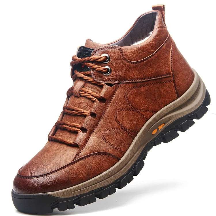 Men’s Winter Casual Hand Stitching Arch Support & Non-slip Breathable Boots