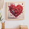 Roses rouges en forme de c&oelig;ur pour la Saint-Valentin, kits sp&eacute;ciaux de peinture en forme de per&ccedil;eur partiel 5d DIY pour adultes d&eacute;butants, peintures d