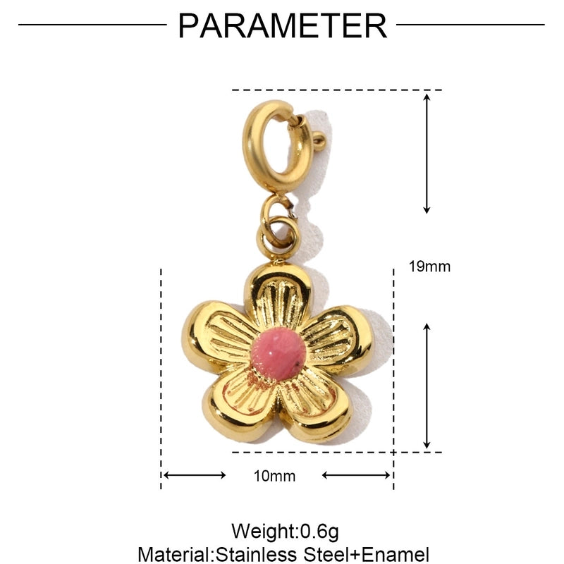 3 PCS/Package 15 * 33mm Titanium Steel Natural Stone Heart Shape Eye Pendant Jewelry Accessories