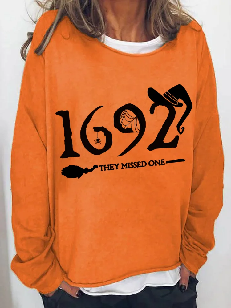 1692 They Missed One Salem Witch Print Sweatshirt socialshop