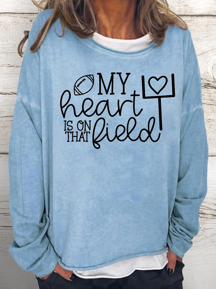 My is on that field Women Loose Sweatshirt-Annaletters