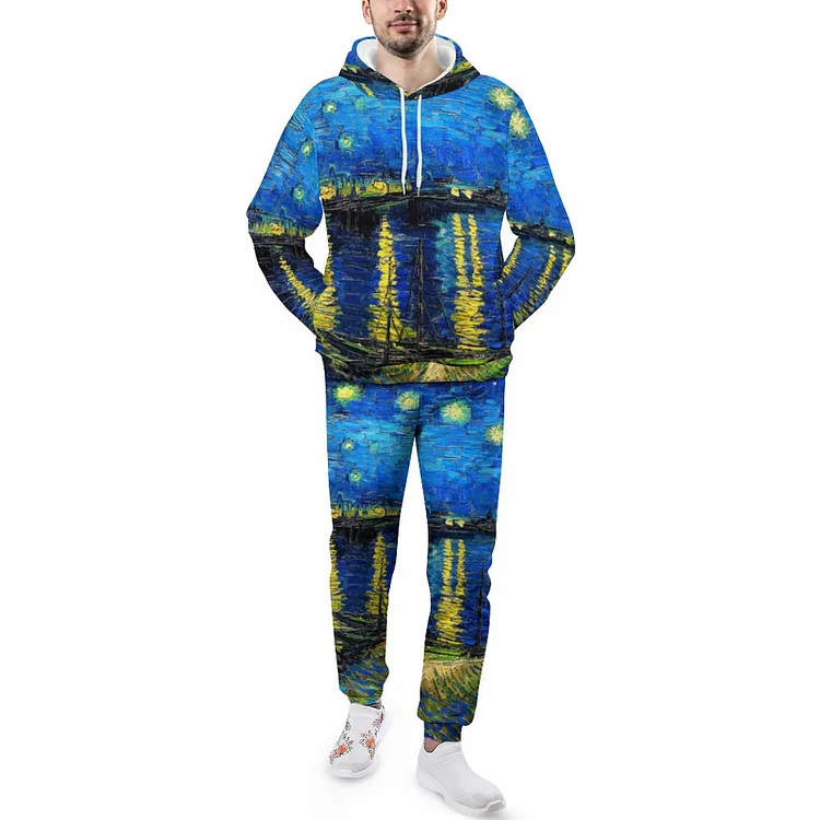 Mens Tracksuit 2 Piece Hoodie Sweatsuit Sets Casual Jogging