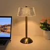 Crystal Table Lamp Cordless Desk Lamp Dimmable Sleeping Light for Restaurant Bar