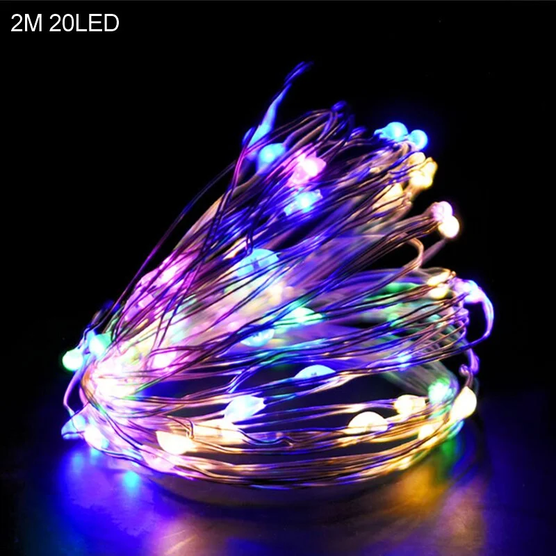 2M 20LED Santa Claus Snowflake LED Light String Christmas Decoration For Home Xmas Tree Ornament 2021 Navidad Kids Gift New Year