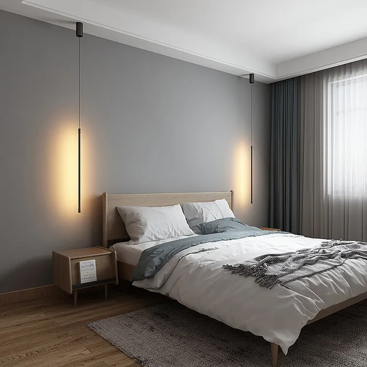 Minimalist Aluminum Long LED Pendant Light
