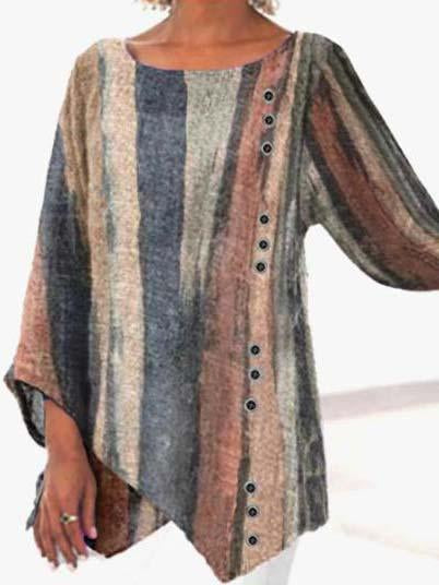 Women Half Sleeve V-neck Solid Color Dress