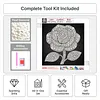 DIY Pearl Painting Rose for Home Wall Decor(25x25cm)