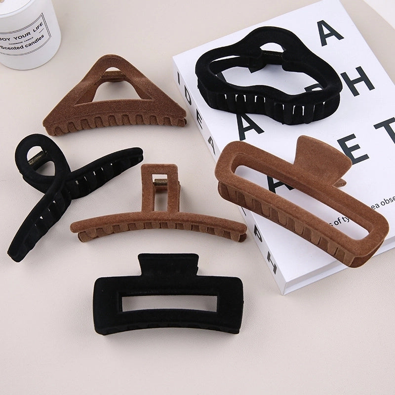 Women’s Retro Solid Color Plastic Hair Claws