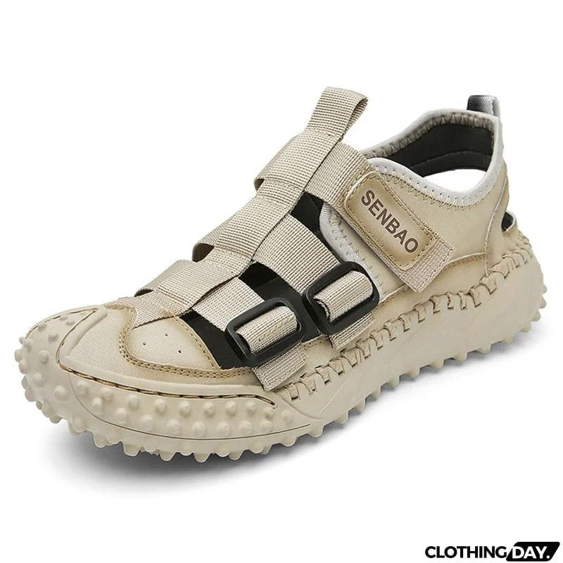 Men's Hollow Out Thick Sole Anti Slip Slingback Sandals