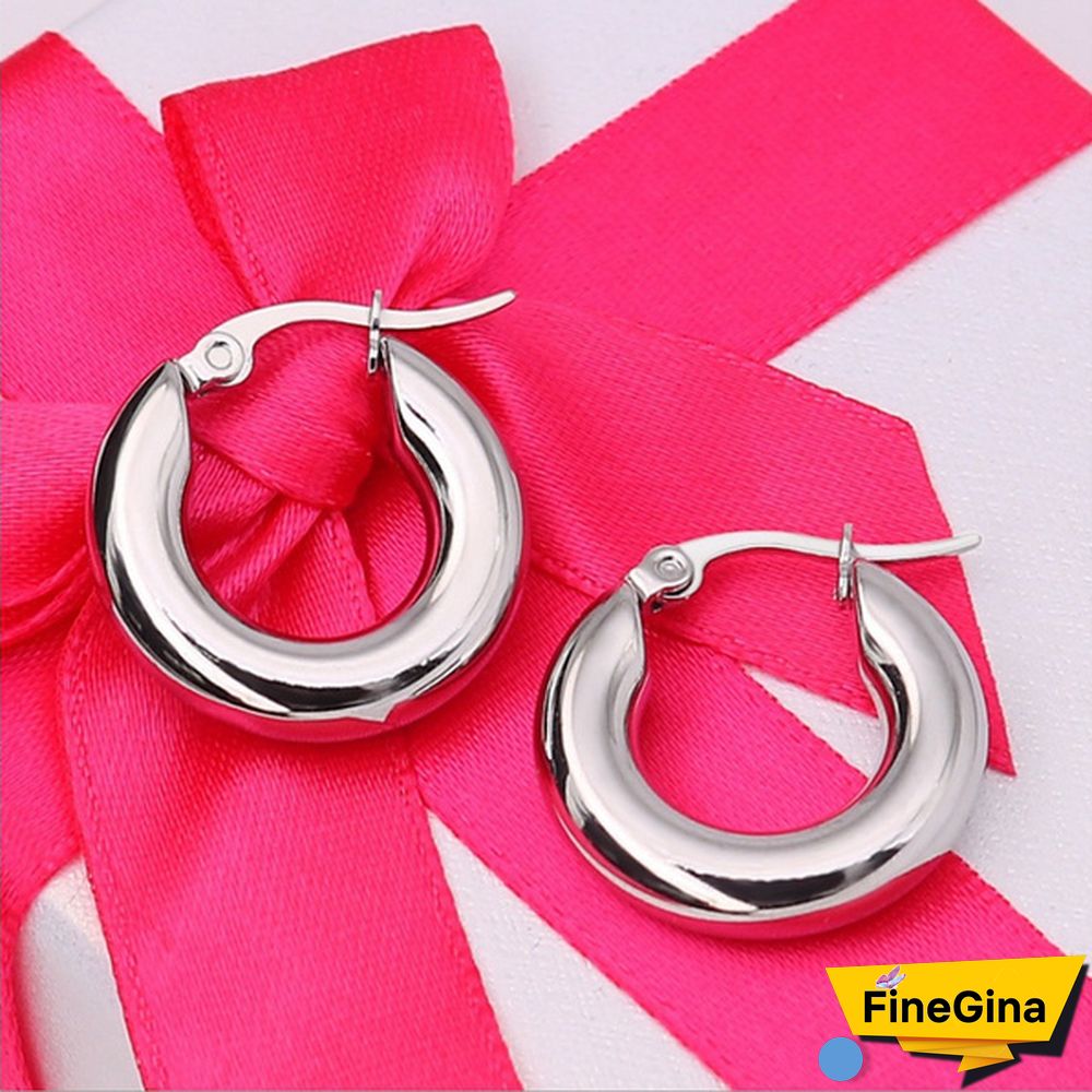 18K Solid Yellow Gold White Gold Drop Dangle Earrings For Women Jewelry