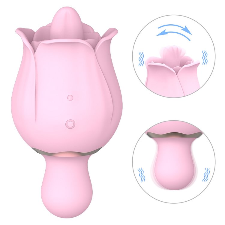 New Rose Tongue Lick Vibrator Mini Fun Rose Jump Egg Feminine Products