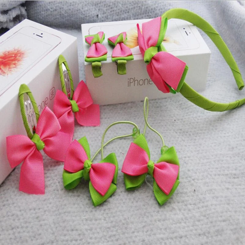7Pcs/set Kid Girl Infant Baby Headband Bow Flower Hair Band Accessories Headwear Wholesale/ratil