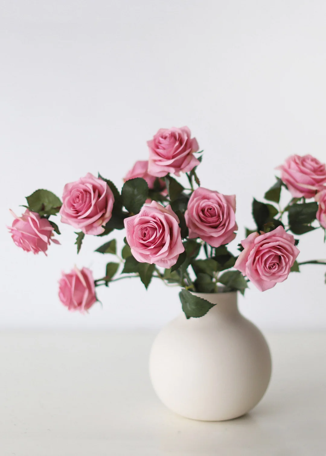 Cottage Pink Fake Rose - 21.5"