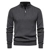 Men's Stand Collar Half Zip High Quality Sweater