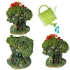 Tree House Flower Pot Bonsai Pot Decorative Resin Multi-Function for Home Office