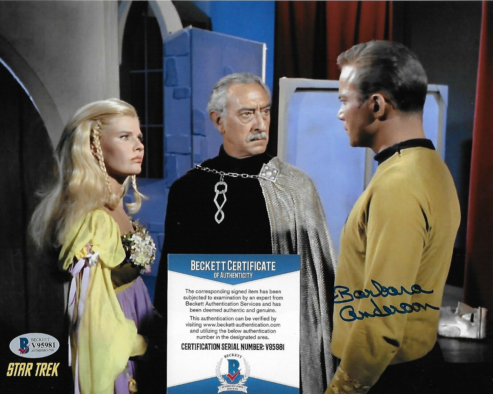 Barbara Anderson Star Trek TOS Original Autographed 8x10 Photo Poster painting w/Beckett COA #8