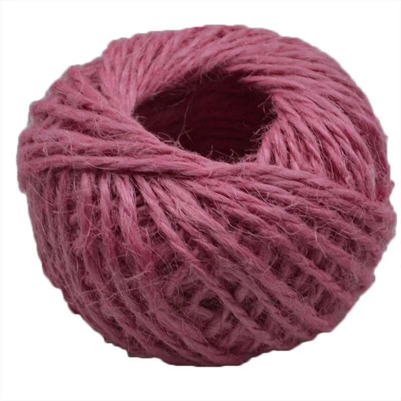 2mm 30M/Roll Burlap Rope Natural Jute Twine Burlap String Hemp Rope Wedding Gift Wrapping Cords Home Woven Decorative DIY Crafts