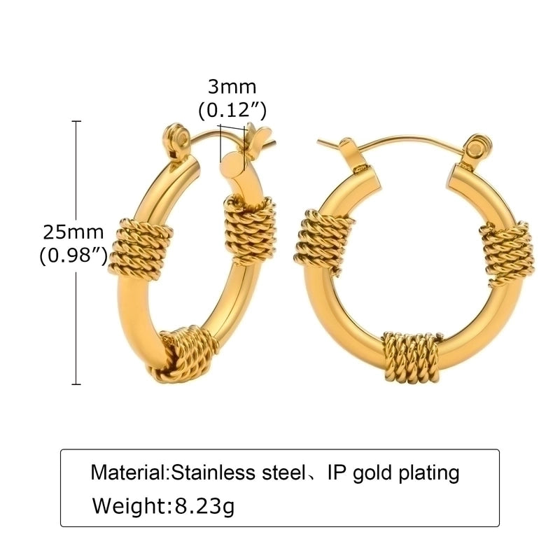 1 Pair Fashion Geometric Plating 201 Stainless Steel Stainless Steel Earrings