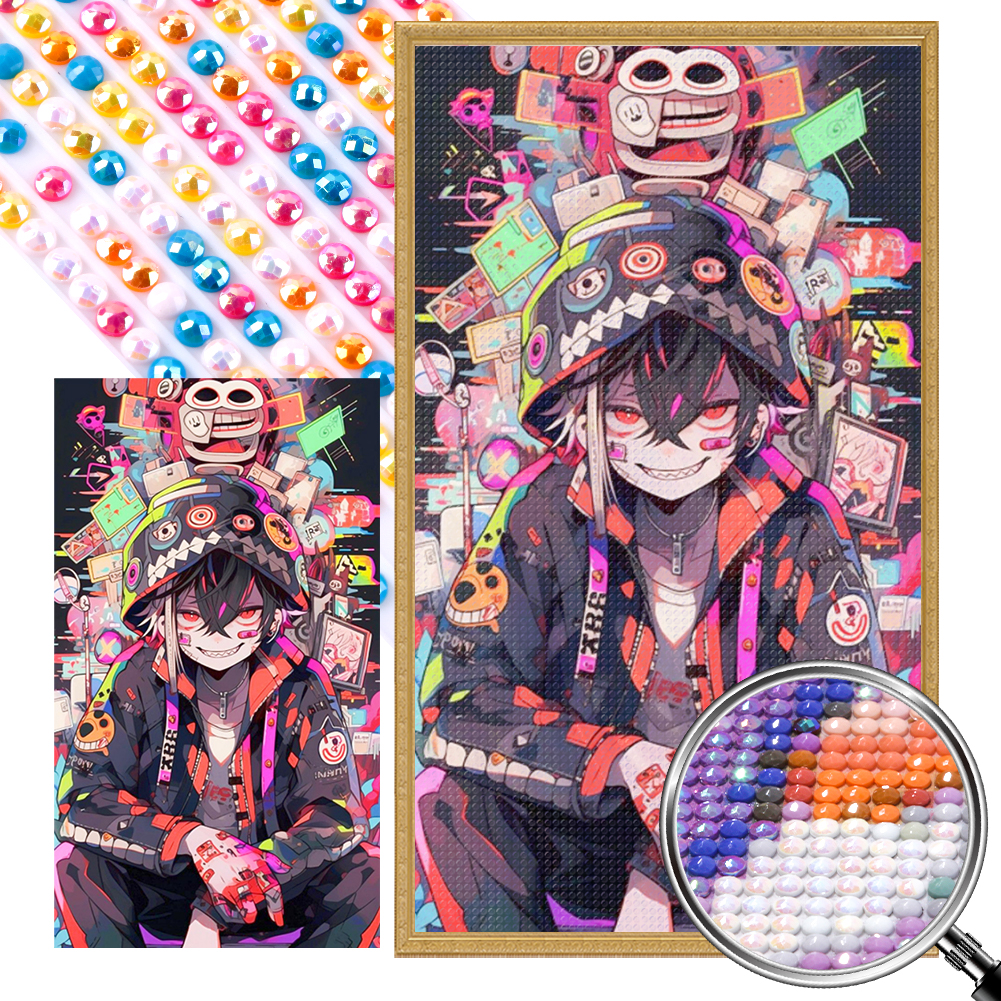 Cool Boy 40*70cm(picture) full round drill diamond painting with 3 to 5 colors of AB drills