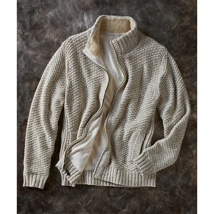 Pre sale men's retro knitting casual coat