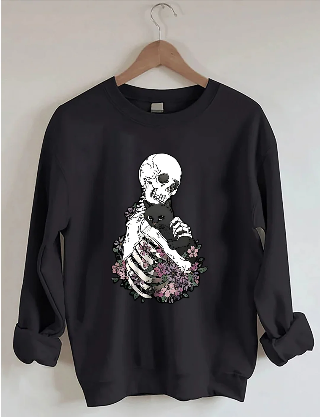 Halloween Skeleton Cat Sweatshirt