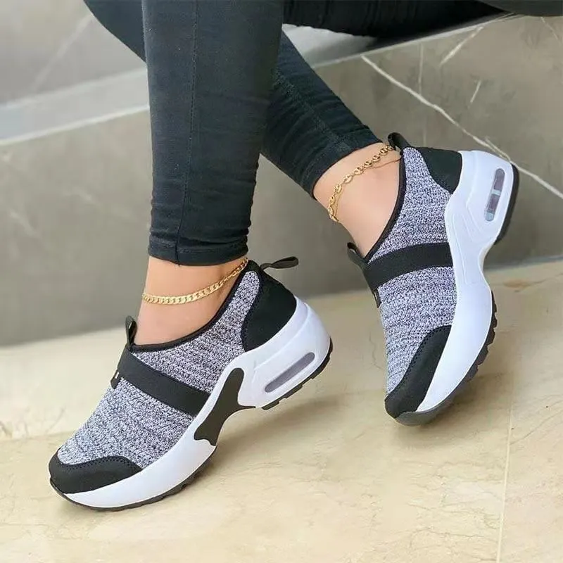 Zapatillas Mujer Women's Shoes 2021 Fashion Mesh Casual Sport Shoes Platform Wedge Sneakers Plus Size Flats Zapatillas Sneakers