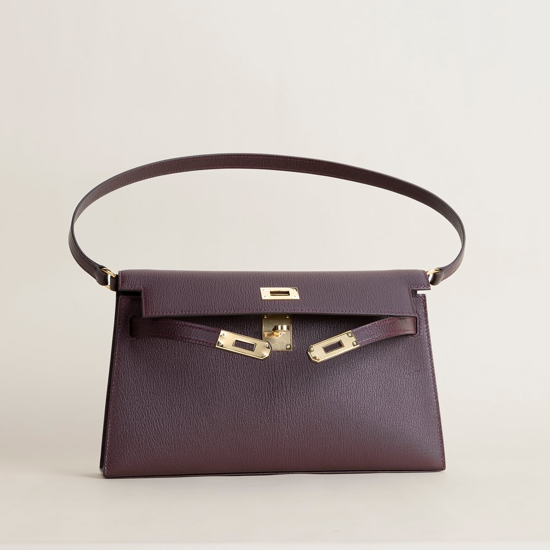 Kelly Elan Chevre 0G Rouge sellier GHW