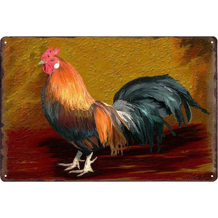 Rooster Chicken - Vintage Tin Signs/Wooden Signs - 7.9x11.8in & 11.8x15.7in