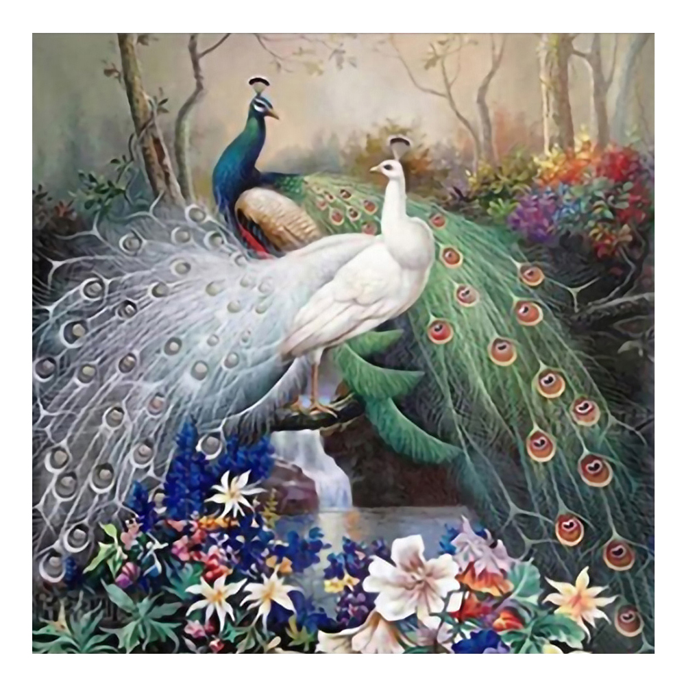 

Peacock - 11CT Stamped Cross Stitch - 46*46CM, 501 Original