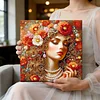 (Pre-Framed)Diamond Painting-DIY Crystal Rhinestone Girl(25x25cm)