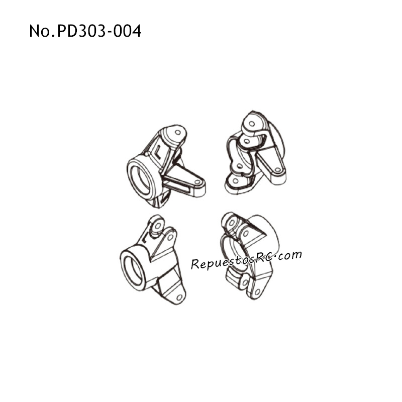 PD RACING TK16 Piezas para Coches RC Nudillos de Direcci&oacute;n Delantero y Trasero PD303-004