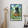 Cat and Bird Full DIY 5D Round Drill Diamond Art Kits Large Size 40*60cm Diamond Dots Paintings Picture Arts Craft Diamond Crystal Rhinestones Painting Kits for Adults/Beginners Gift Idea Home Decor