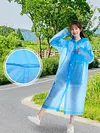 10Pcs Rain Ponchos with Drawstring Hood Waterproof Emergency Raincoat for Adults