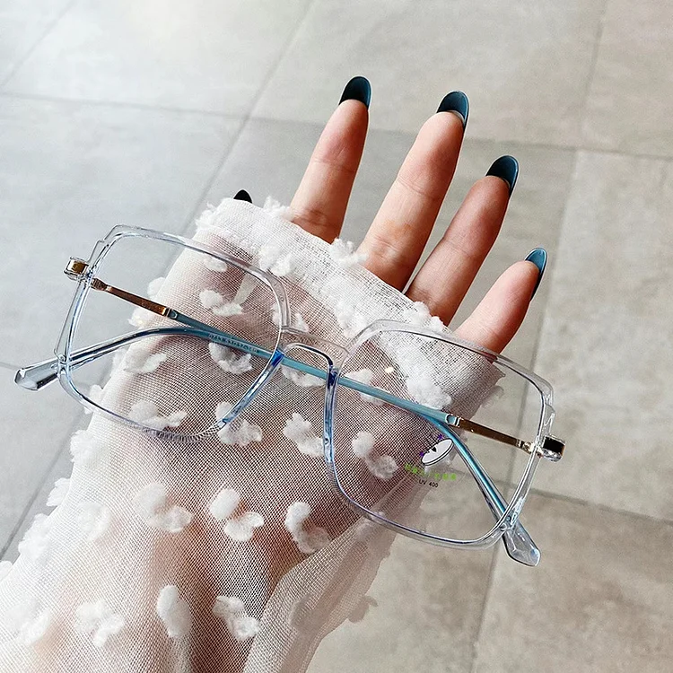 Square Shape Blue Light Blocking Eyeglass Frames for Men Korean New Style Glasses Frame TR90 Material Women's Eyeglass Frame