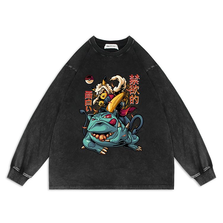 Pure Cotton Naruto Graphic Pikachu Cosplay Jiraiya Cool Sweatshirt weebmemes