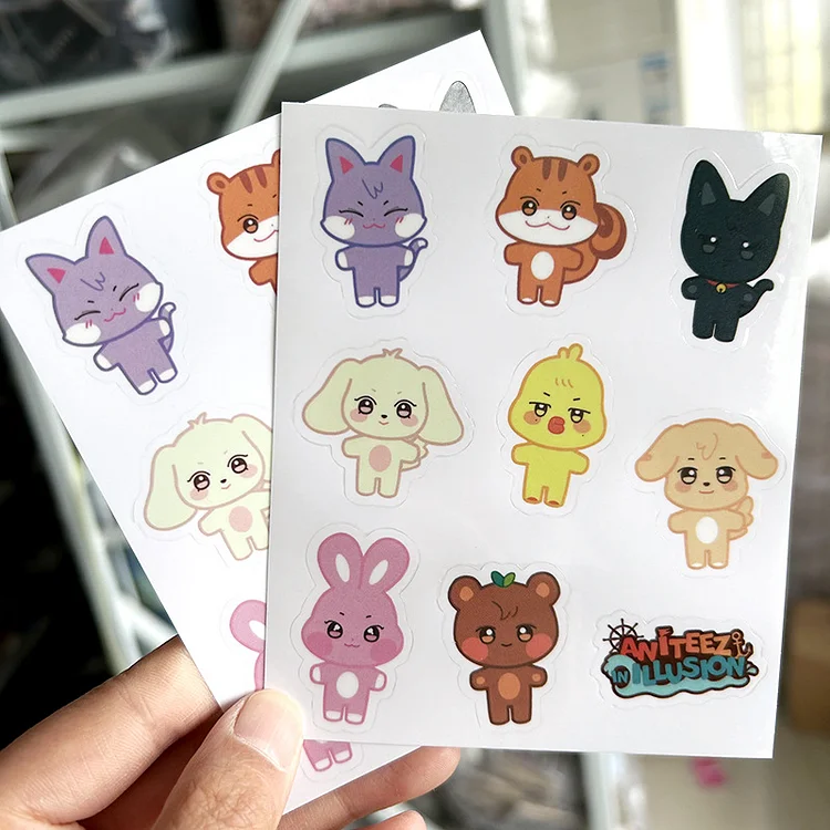 ATEEZ  Aniteez In Illusion Transparent Waterproof Sticker officialateezshop