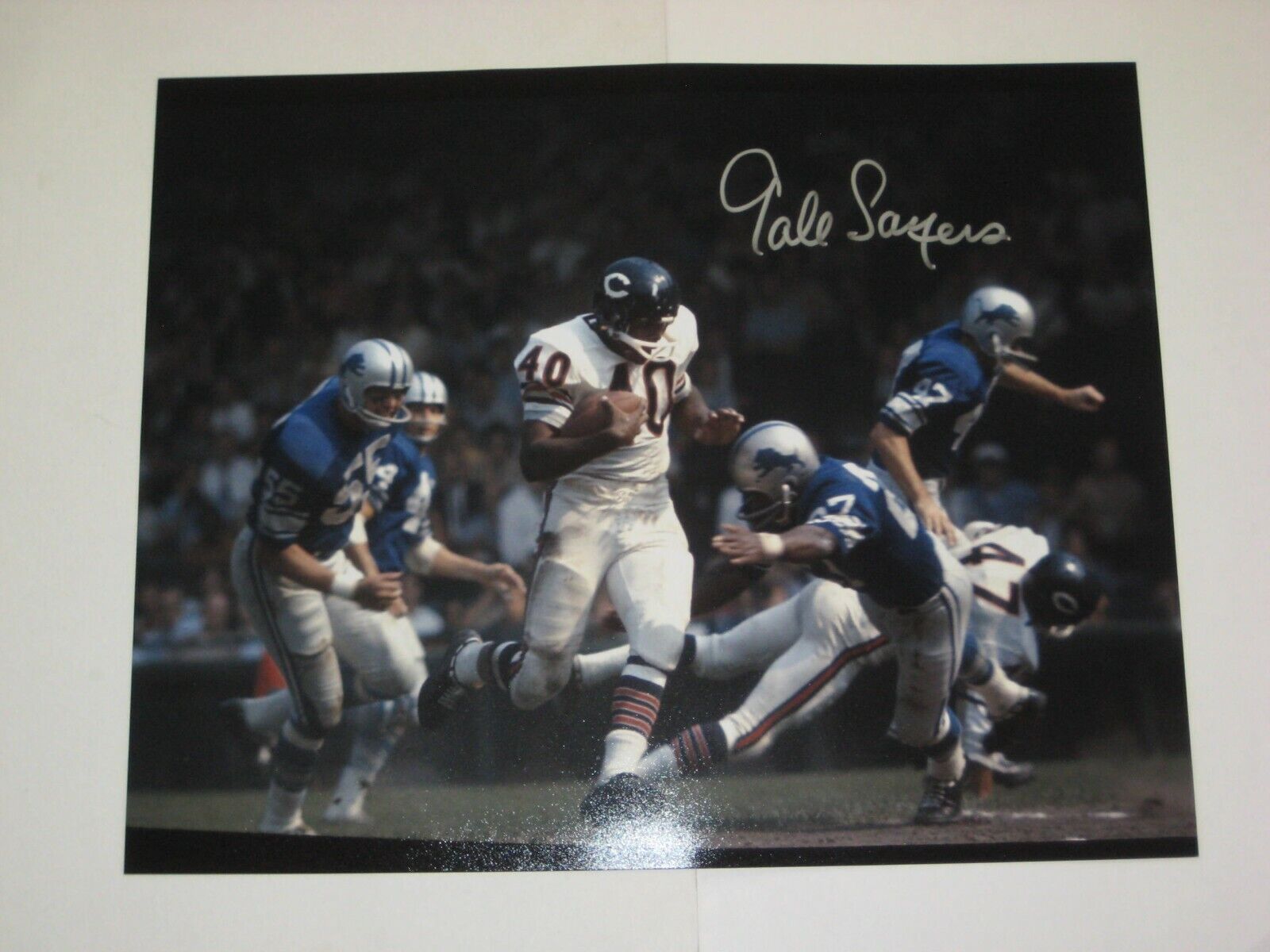 GALE SAYERS Signed Chicago BEARS 16x20 Photo Poster painting with Beckett COA