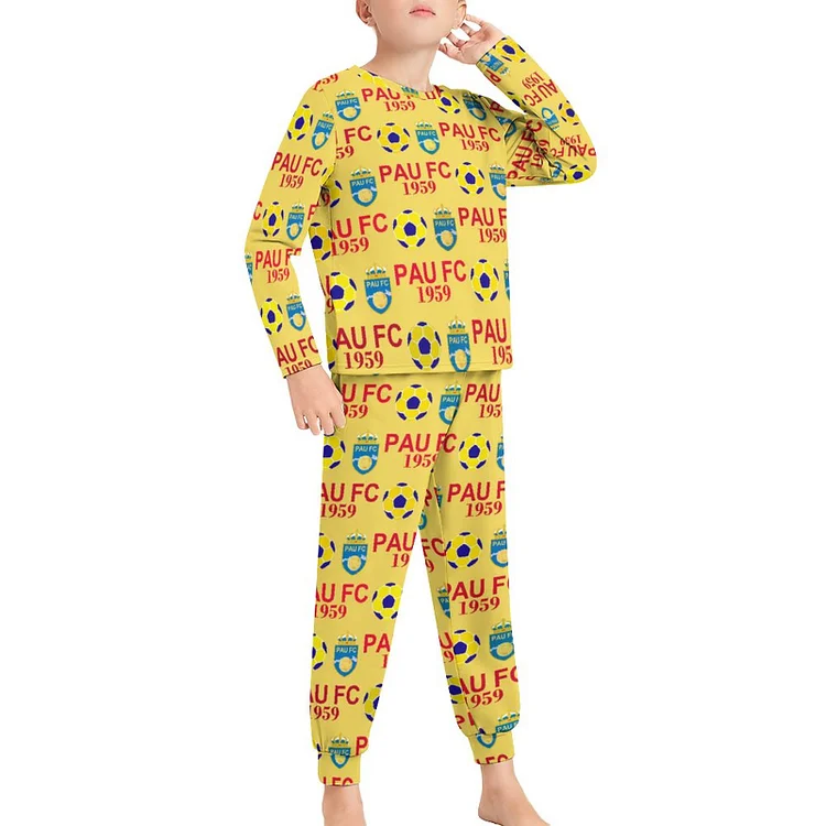 Pau FC Ensemble Pyjama Manches Longues Vêtements De Nuit Junior Enfants