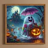 40x40cm Halloween Geist 5D DIY Vollbohrer Runde Diamond Malerei Kit Wohnkultur
