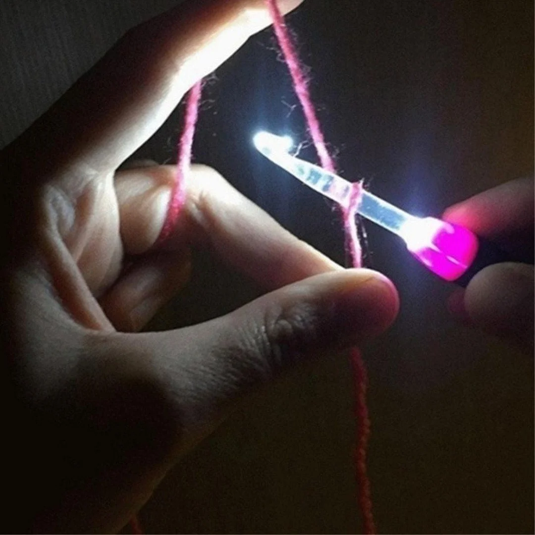 Rechargeable Light-Up Crochet Hooks Set、、sdecorshop