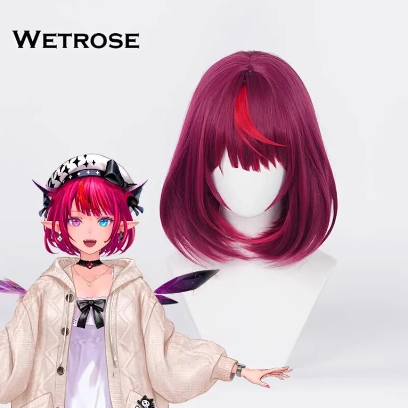 [Wetrose] In Stock IRyS Cosplay Wig 2023 New Outfit Hololive Hope EN Holo Vtuber SeisoRyS Cos Red Short Bob Haircut Style