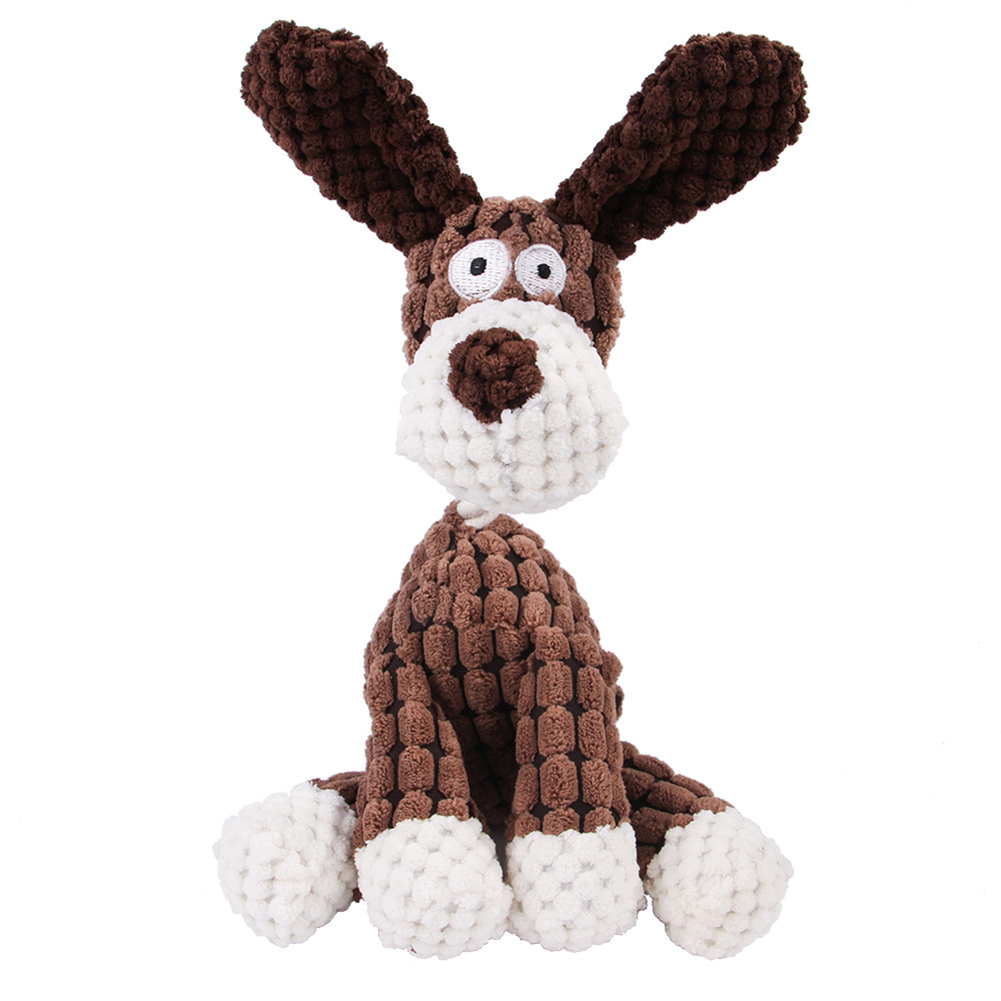 

Donkey Dog Molar Training Doll Interactive Pet Corn Kernels Sound Toys, Ivory, 501 Original